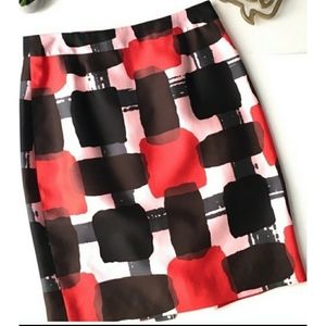 KATE SPADE Jordan Abstract Silk Skirt